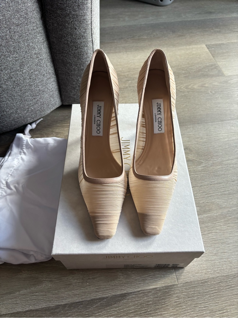 Jimmy Choo Lotta 100 tulle pumps